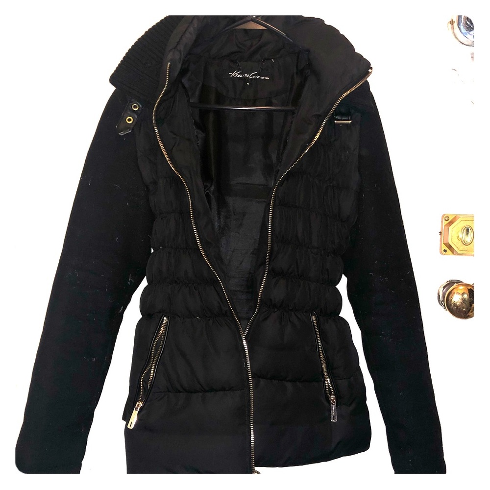Black Kenneth Cole Down Feather Winter Coat
